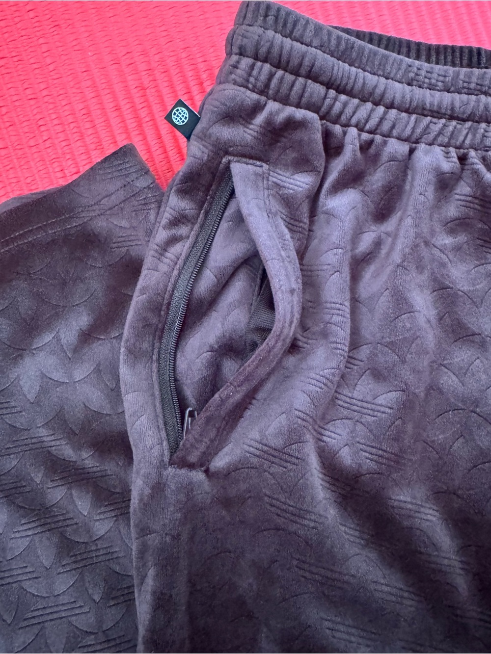adidas Brown Elastic Waist Sweatpants - Picture 6 of 10